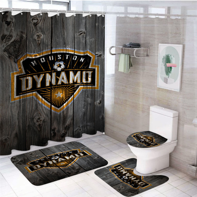 Houston Dynamo 4Pcs Bathroom Set Shower Curtain