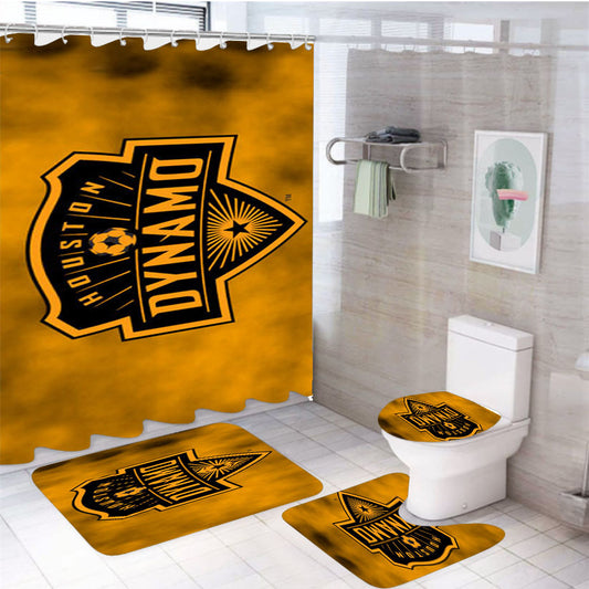 Houston Dynamo Logo 4Pcs Bathroom Set Shower Curtain