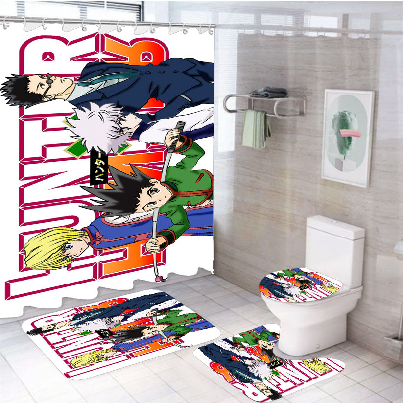 Hunter X Hunter 4Pcs Bathroom Set Shower Curtain