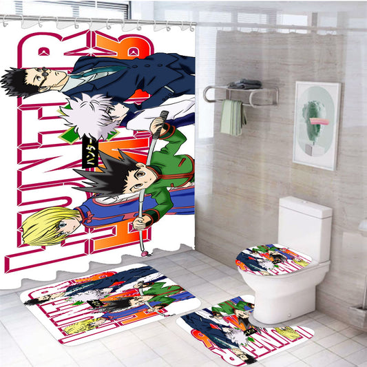 Hunter X Hunter 4Pcs Bathroom Set Shower Curtain