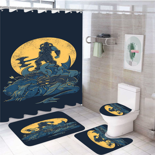 Hunter X Hunter Wallpaperr 4Pcs Bathroom Set Shower Curtain