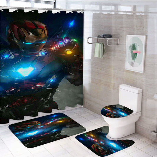 I Am Ironman 4Pcs Bathroom Set Shower Curtain