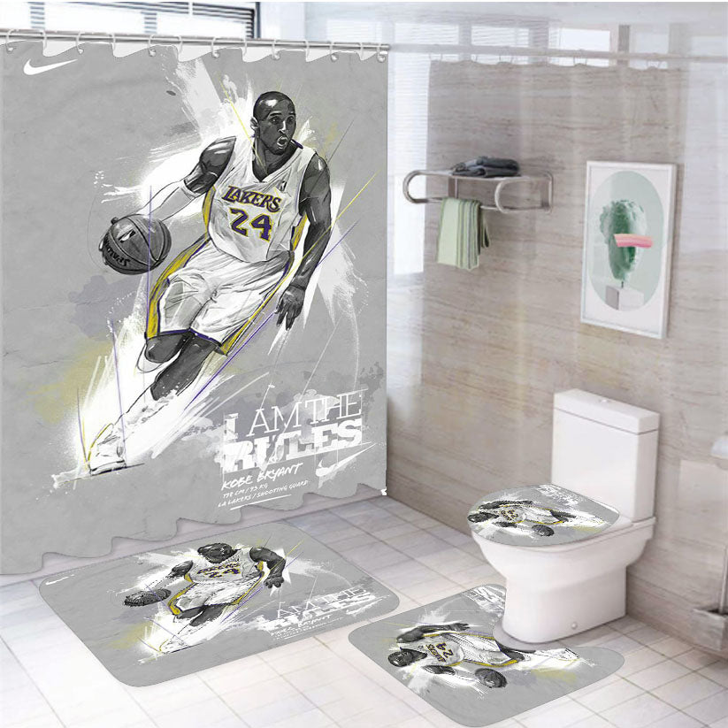 I Am The Rules Kobe Bryant 4Pcs Bathroom Set Shower Curtain