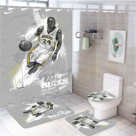 I Am The Rules Kobe Bryant 4Pcs Bathroom Set Shower Curtain