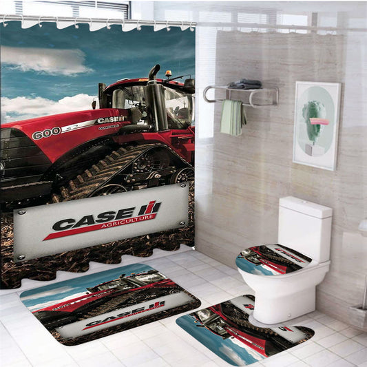 Ih International Harvester Tractor 4Pcs Bathroom Set Shower Curtain
