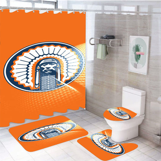 Illinois Icon Logo 4Pcs Bathroom Set Shower Curtain