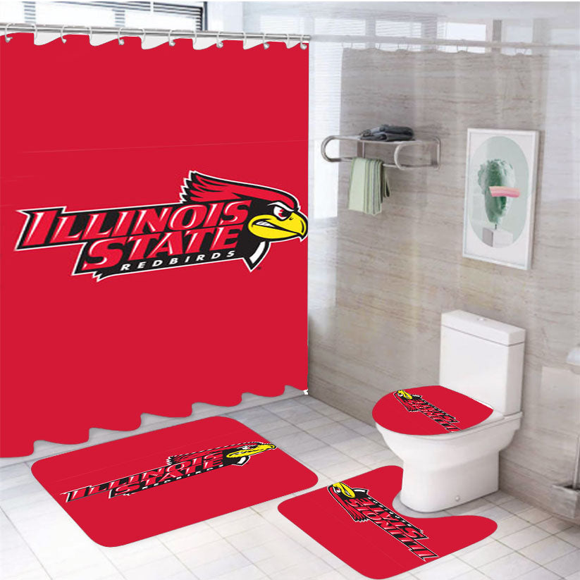 Illinois State 4Pcs Bathroom Set Shower Curtain