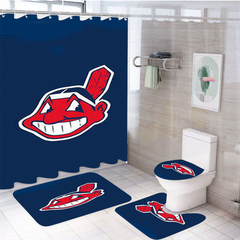 Indian Boy Face 4Pcs Bathroom Set Shower Curtain