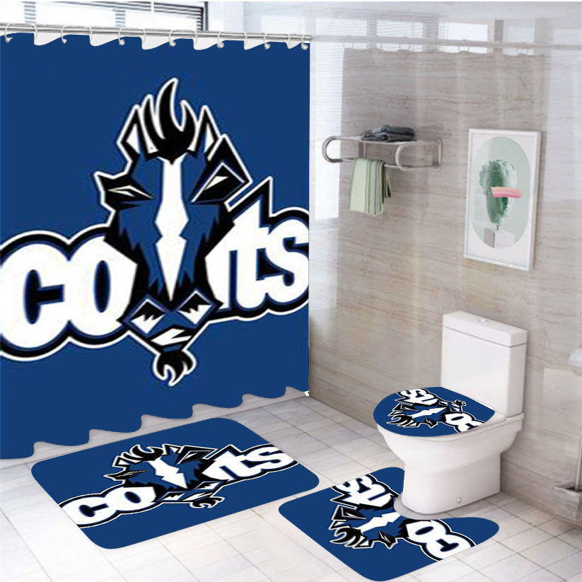 Indianapolis Colts 4Pcs Bathroom Set Shower Curtain