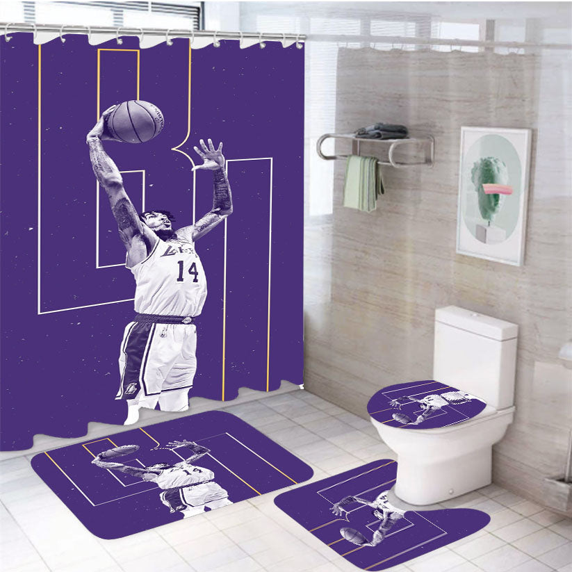 Ingram Nba 4Pcs Bathroom Set Shower Curtain
