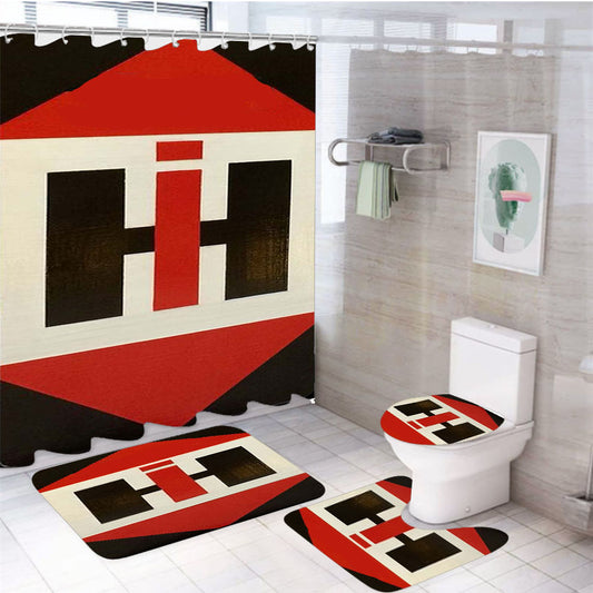 International Harvester Ih Case 4Pcs Bathroom Set Shower Curtain