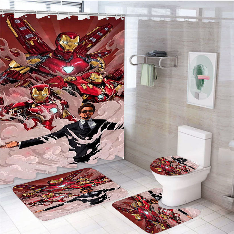 Ironman Evolution 4Pcs Bathroom Set Shower Curtain