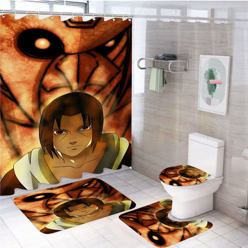 Itachi Uchiha Susanoo Biju 4Pcs Bathroom Set Shower Curtain
