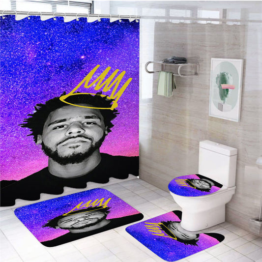 J Cole King In The Galaxy 4Pcs Bathroom Set Shower Curtain