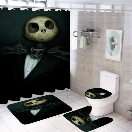 Jack The Nightmare Before Christmas 4Pcs Bathroom Set Shower Curtain