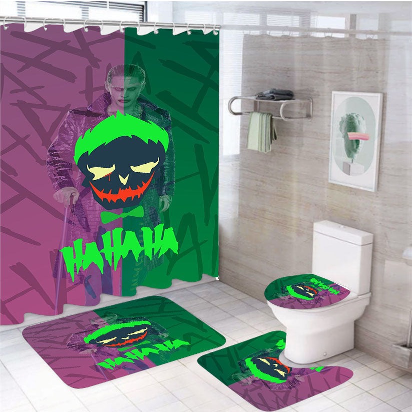 Jared Leto Joker Hero 4Pcs Bathroom Set Shower Curtain