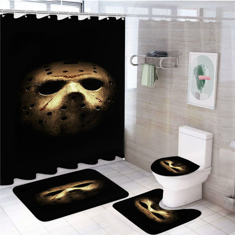 Jason Mask 4Pcs Bathroom Set Shower Curtain