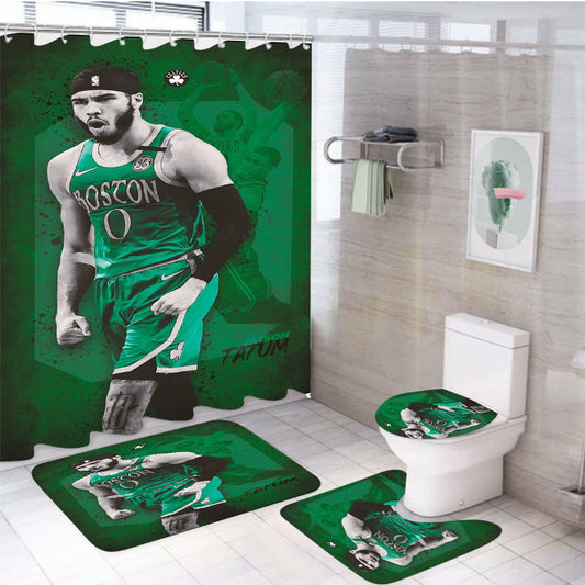 Jayson Tatum, Boston 4Pcs Bathroom Set Shower Curtain