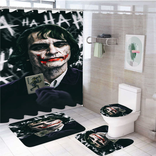 Joaquin Rafael Phoenix Joker Movie Art 4Pcs Bathroom Set Shower Curtain