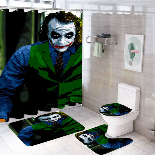 Joker Artwork 4Pcs Bathroom Set Shower Curtain