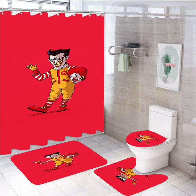 Joker Mcdonald Clown Custom 4Pcs Bathroom Set Shower Curtain