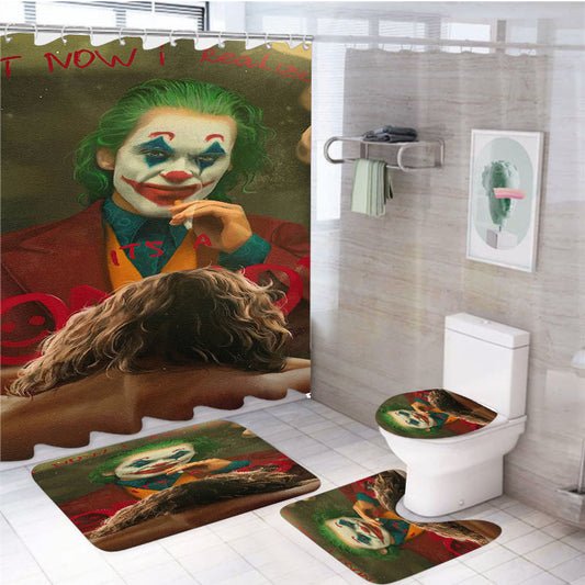 Joker Movie 4Pcs Bathroom Set Shower Curtain