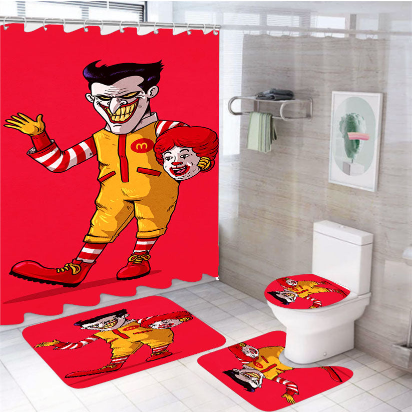 Joker X Macdonald Icon 4Pcs Bathroom Set Shower Curtain
