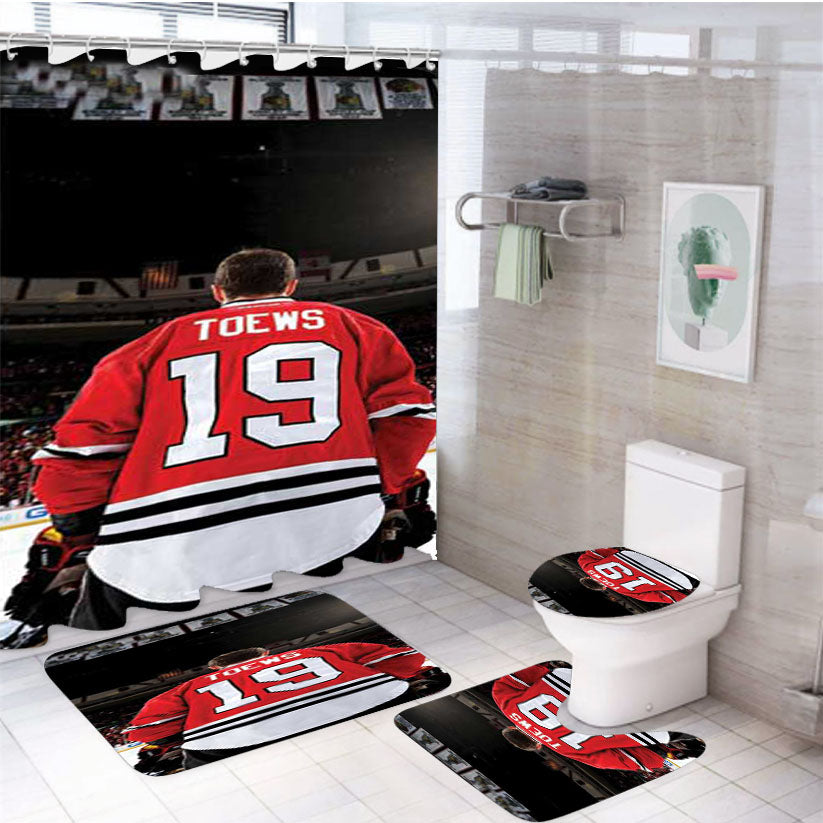 Jonathan Toews 4Pcs Bathroom Set Shower Curtain