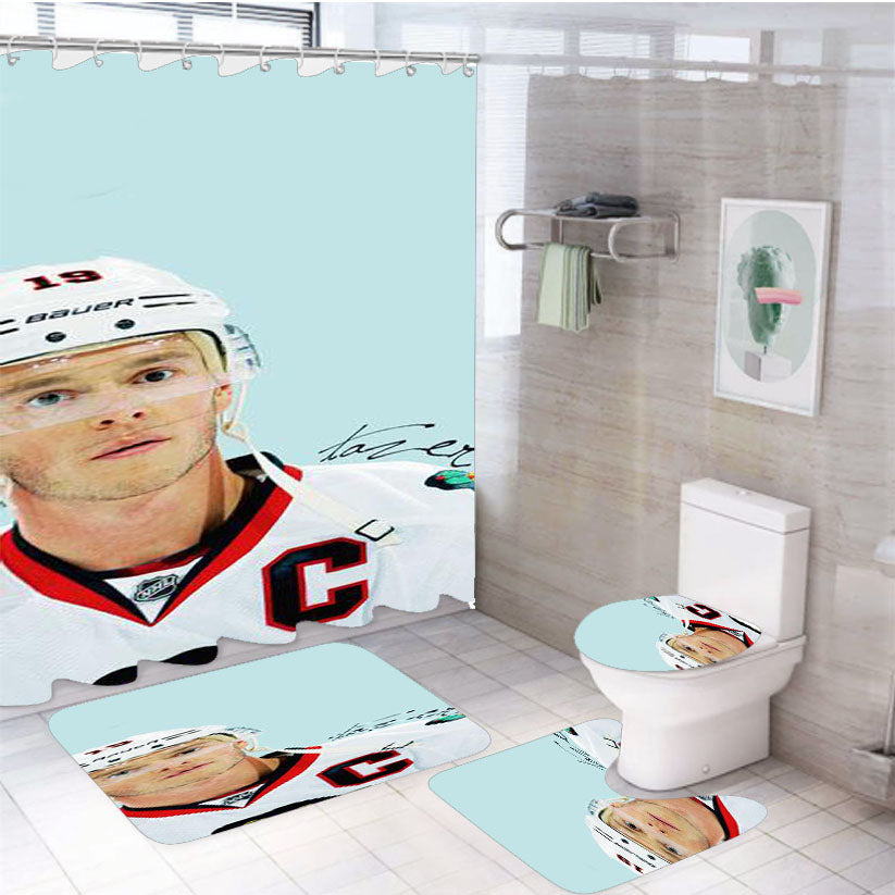 Jonathan Toews Nhl Players 4Pcs Bathroom Set Shower Curtain
