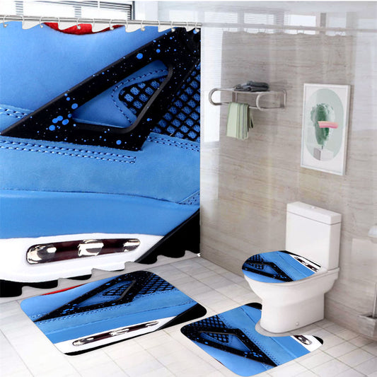 Jordan 4Pcs Bathroom Set Shower Curtain