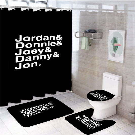 Jordan Knight Donnie Wahlberg Nkotb 4Pcs Bathroom Set Shower Curtain