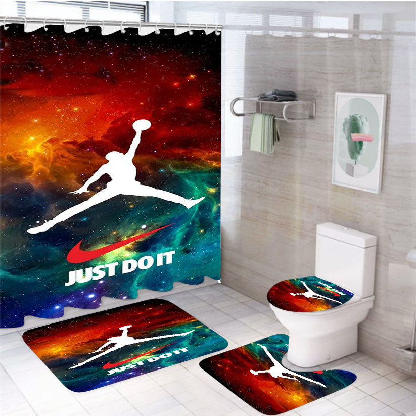 Jordan Nebula Galaxy 4Pcs Bathroom Set Shower Curtain