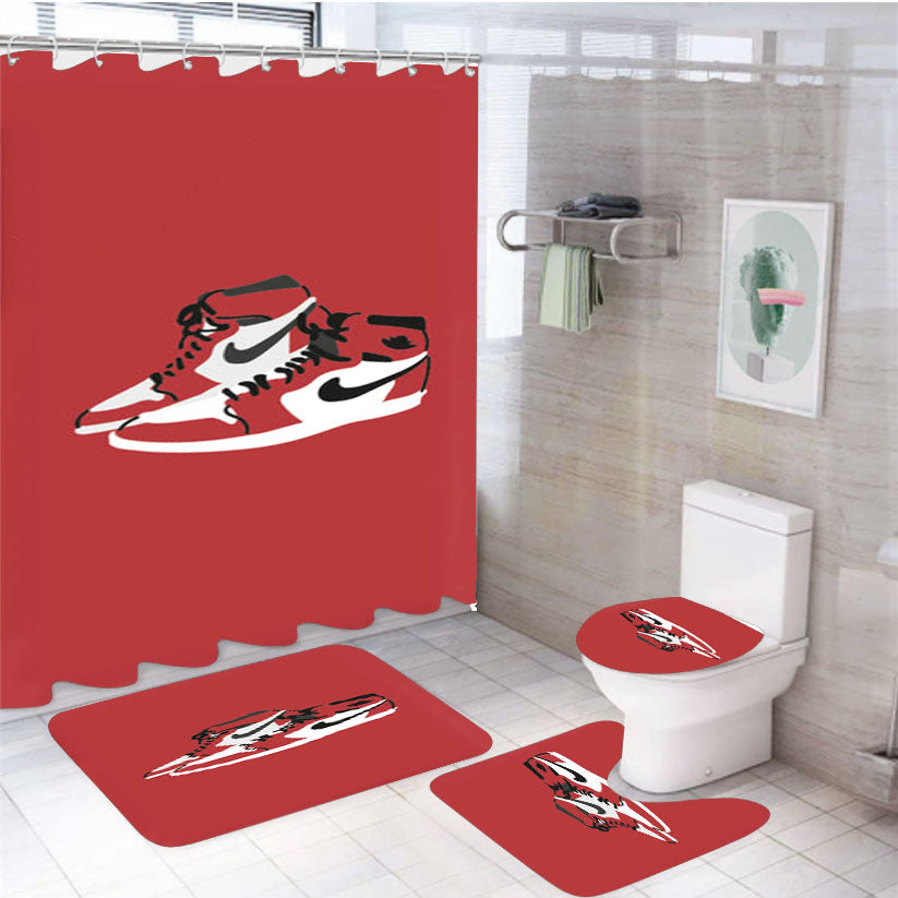 Jordans - Basketball 4Pcs Bathroom Set Shower Curtain