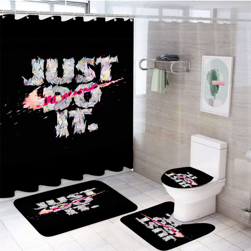 Just Do It 3 4Pcs Bathroom Set Shower Curtain