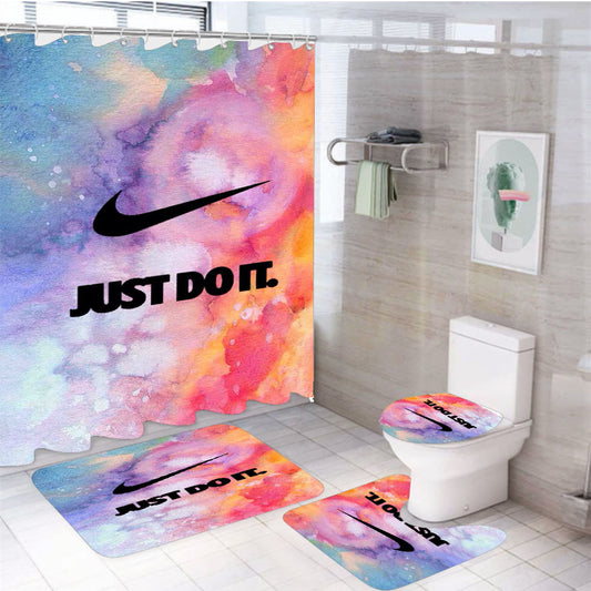 Just Do It Galaxy  4Pcs Bathroom Set Shower Curtain