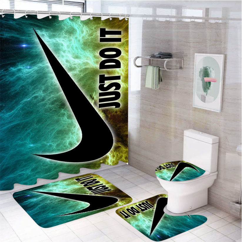 Just Do It Galaxy Nebula  4Pcs Bathroom Set Shower Curtain