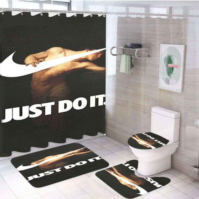 Just Do It Narcissus 1881  4Pcs Bathroom Set Shower Curtain