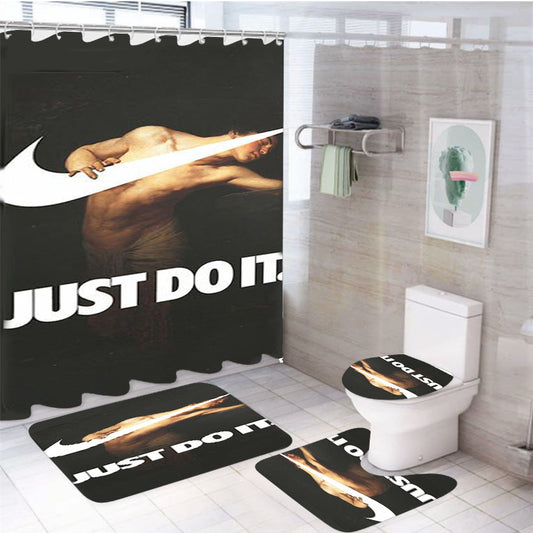 Just Do It Narcissus 1881  4Pcs Bathroom Set Shower Curtain