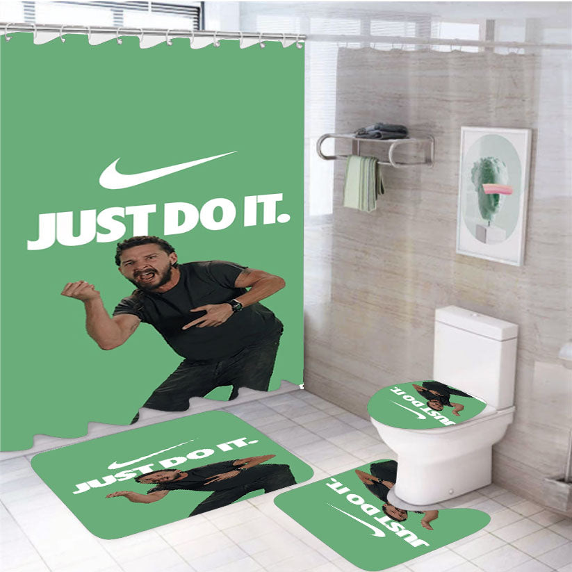 Just Do It Nusipon 4Pcs Bathroom Set Shower Curtain