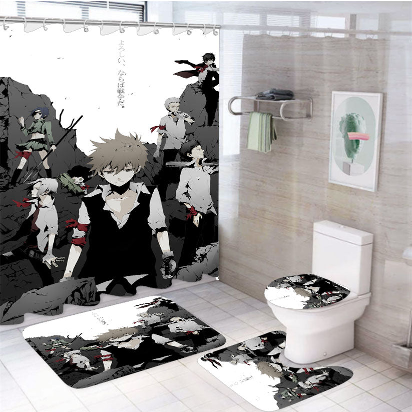 Katekyo Hitman Rebron 4Pcs Bathroom Set Shower Curtain