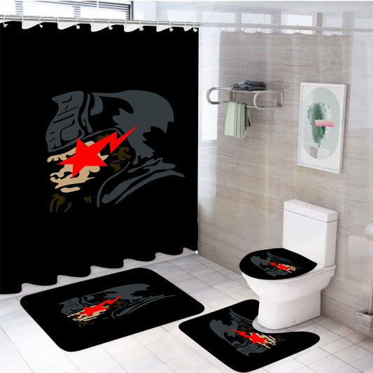 Kaws Star Ape 4Pcs Bathroom Set Shower Curtain