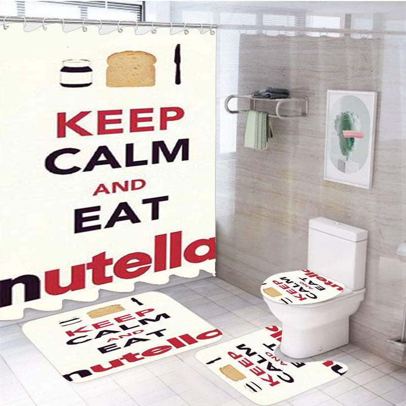 Keep Calm Eat Nutella 4Pcs Bathroom Set Shower Curtain