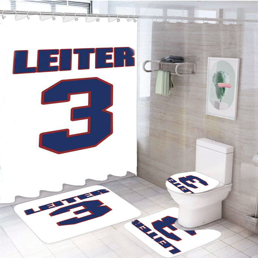 Ken Leiter National Hockey 4Pcs Bathroom Set Shower Curtain