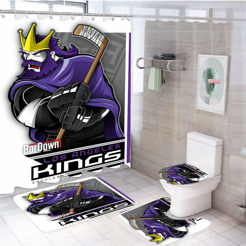 Kings Hockey 4Pcs Bathroom Set Shower Curtain
