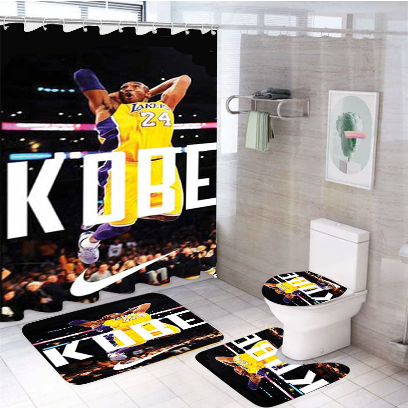 Kobe Big Name 4Pcs Bathroom Set Shower Curtain