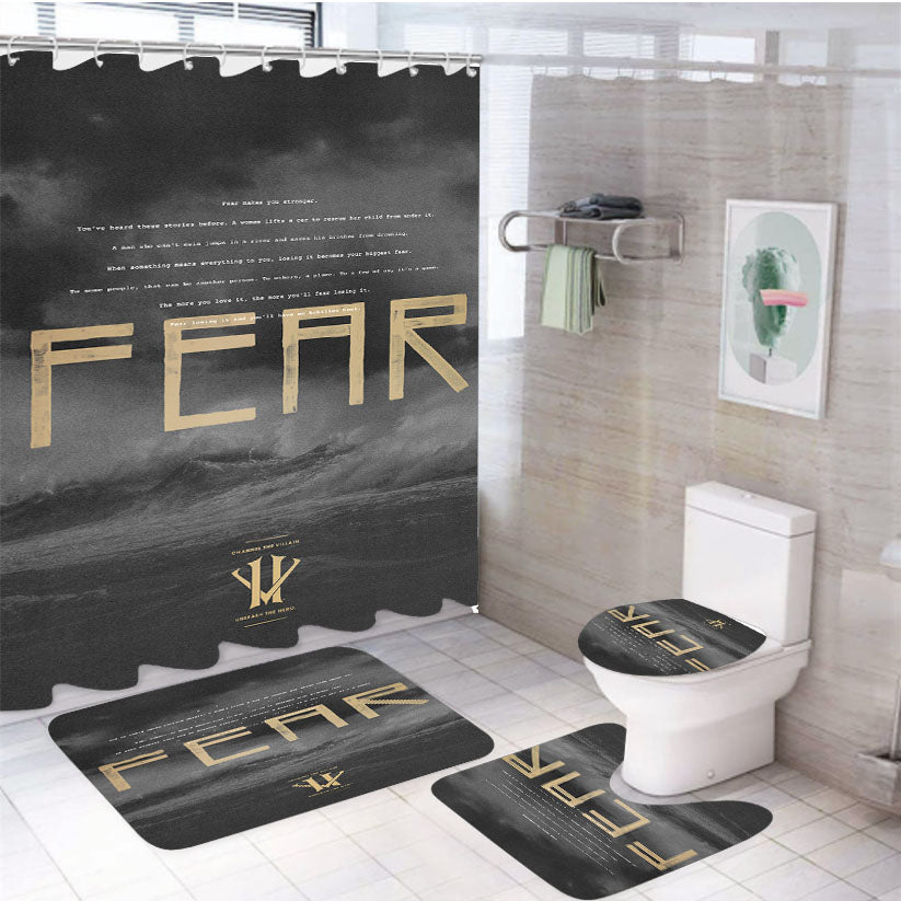 Kobe Bryant Fear Herovillain 4Pcs Bathroom Set Shower Curtain