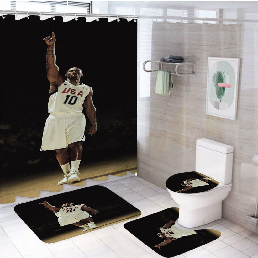 Kobe Bryant Usa Lakers Legend 4Pcs Bathroom Set Shower Curtain