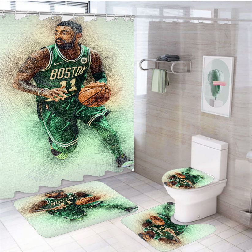 Kyrie Andrew Irving Artwork 4Pcs Bathroom Set Shower Curtain