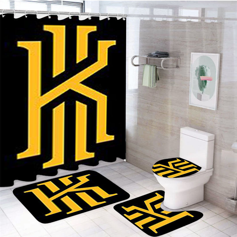 Kyrie Irving Boston Celtics Logo 4Pcs Bathroom Set Shower Curtain