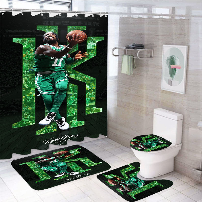 Kyrie Irving Green 4Pcs Bathroom Set Shower Curtain